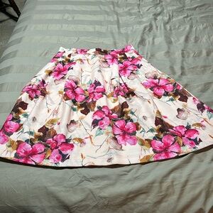 Knee length floral skirt